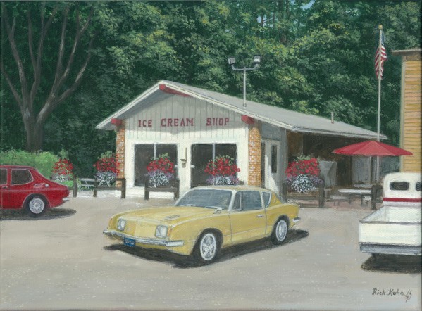 The Ice Cream Shop - Newtown Scenes  12 x 16  by Rick Kuhn